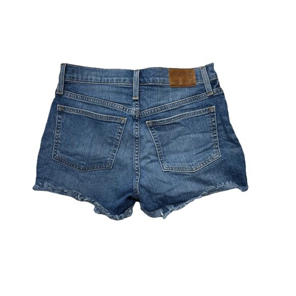 J. Crew Womens Size 25 Blue Mid Rise Raw Hem Cut-Off Denim Shorts Medium wash - Picture 5 of 9